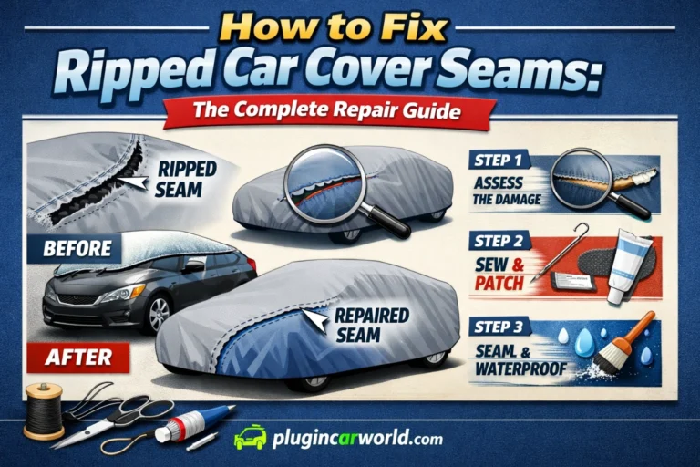 how to fix ripped car cover seams