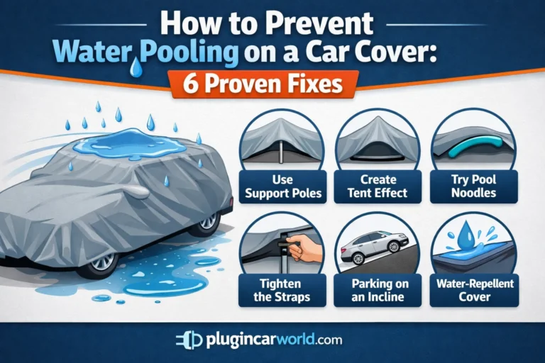 water pooling on car cover