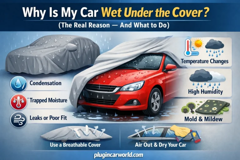 wet car under cover