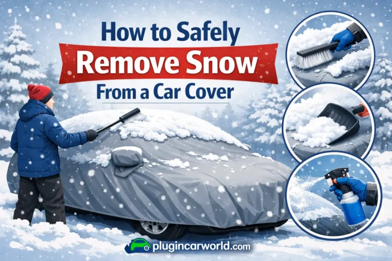how to remove snow from a car cover